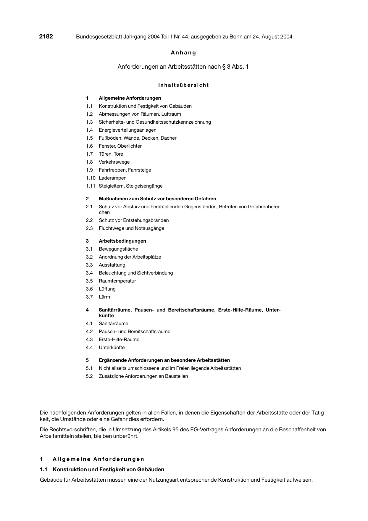 BGBl. 2004, Seite 2182 — Originalseite als Abbildung