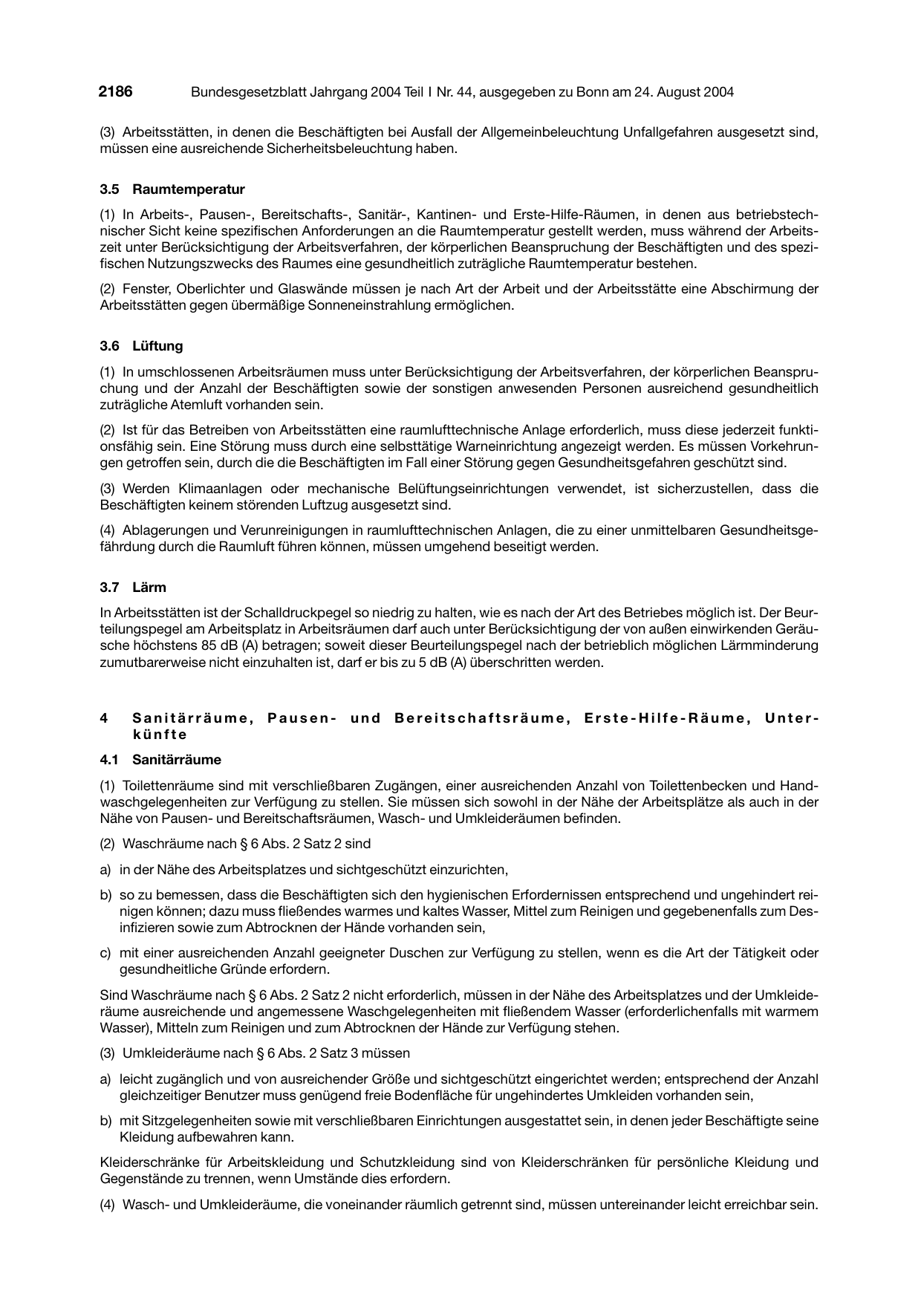 BGBl. 2004, Seite 2186 — Originalseite als Abbildung