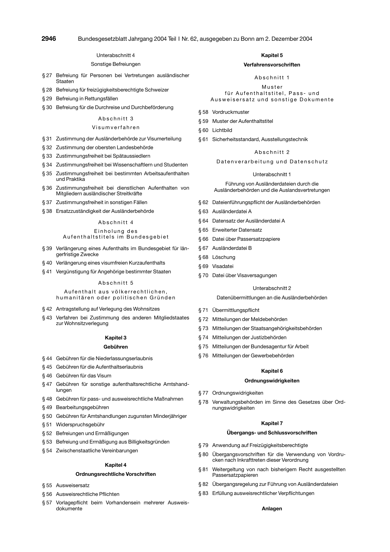 BGBl. 2004, Seite 2946 — Originalseite als Abbildung