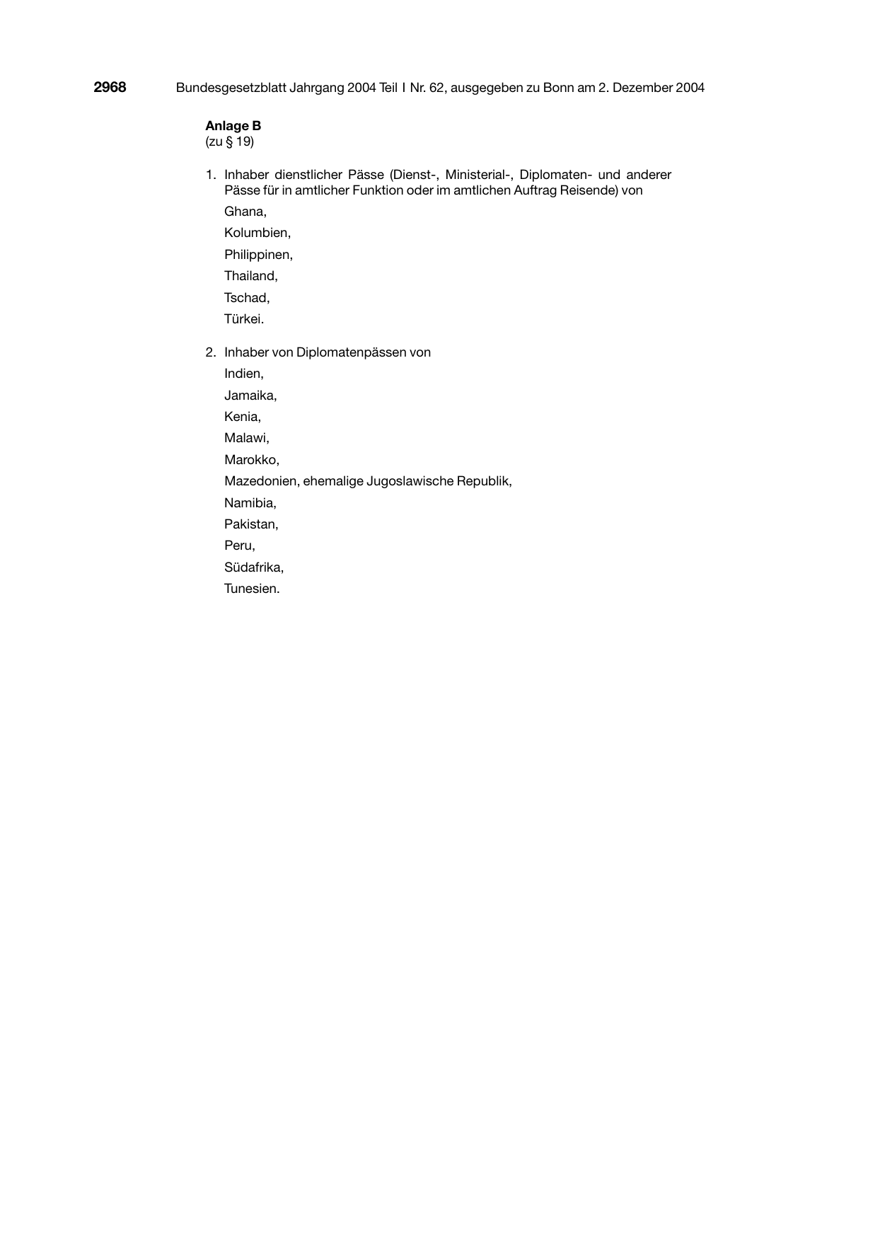 BGBl. 2004, Seite 2968 — Originalseite als Abbildung