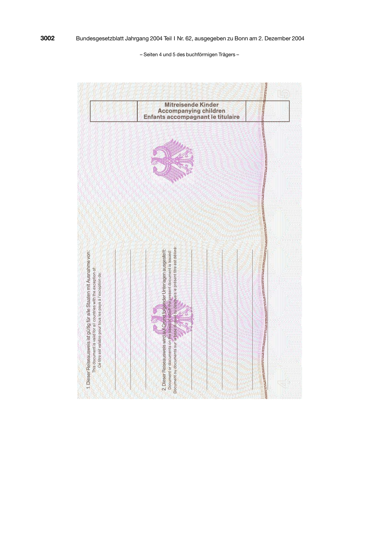 BGBl. 2004, Seite 3002 — Originalseite als Abbildung