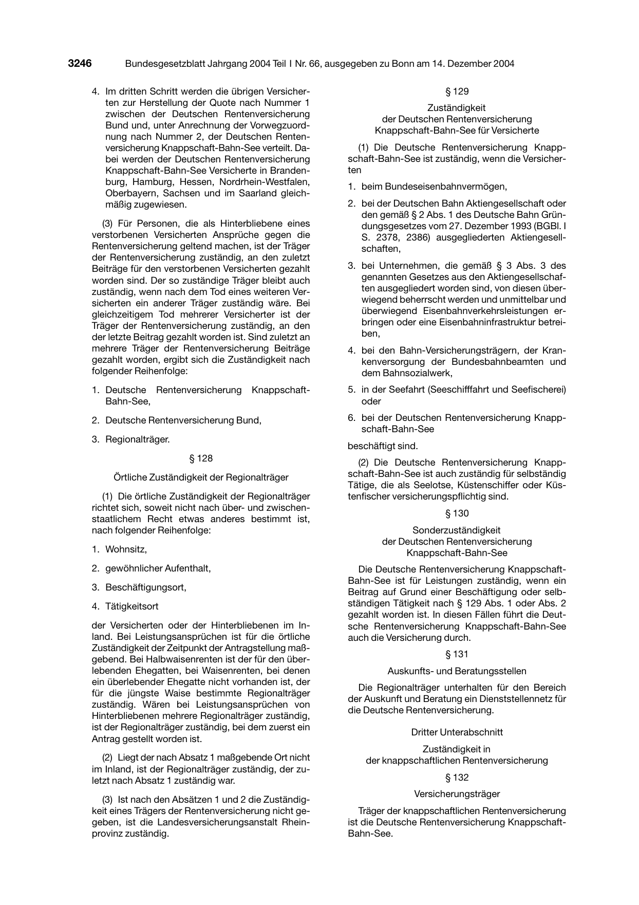 BGBl. 2004, Seite 3246 — Originalseite als Abbildung
