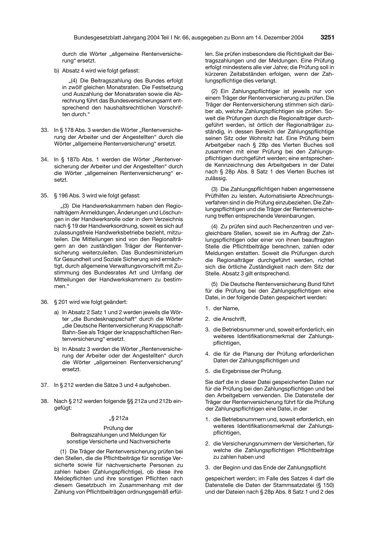 BGBl. 2004, Seite 3251 — Originalseite als Abbildung