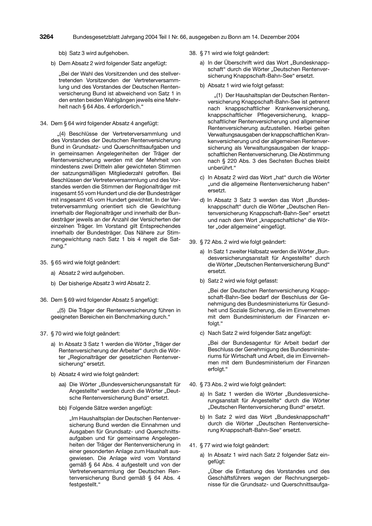 BGBl. 2004, Seite 3264 — Originalseite als Abbildung