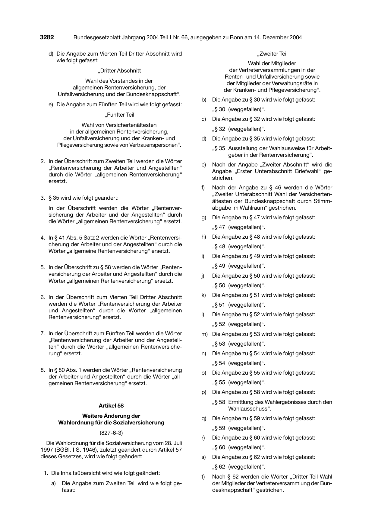 BGBl. 2004, Seite 3282 — Originalseite als Abbildung