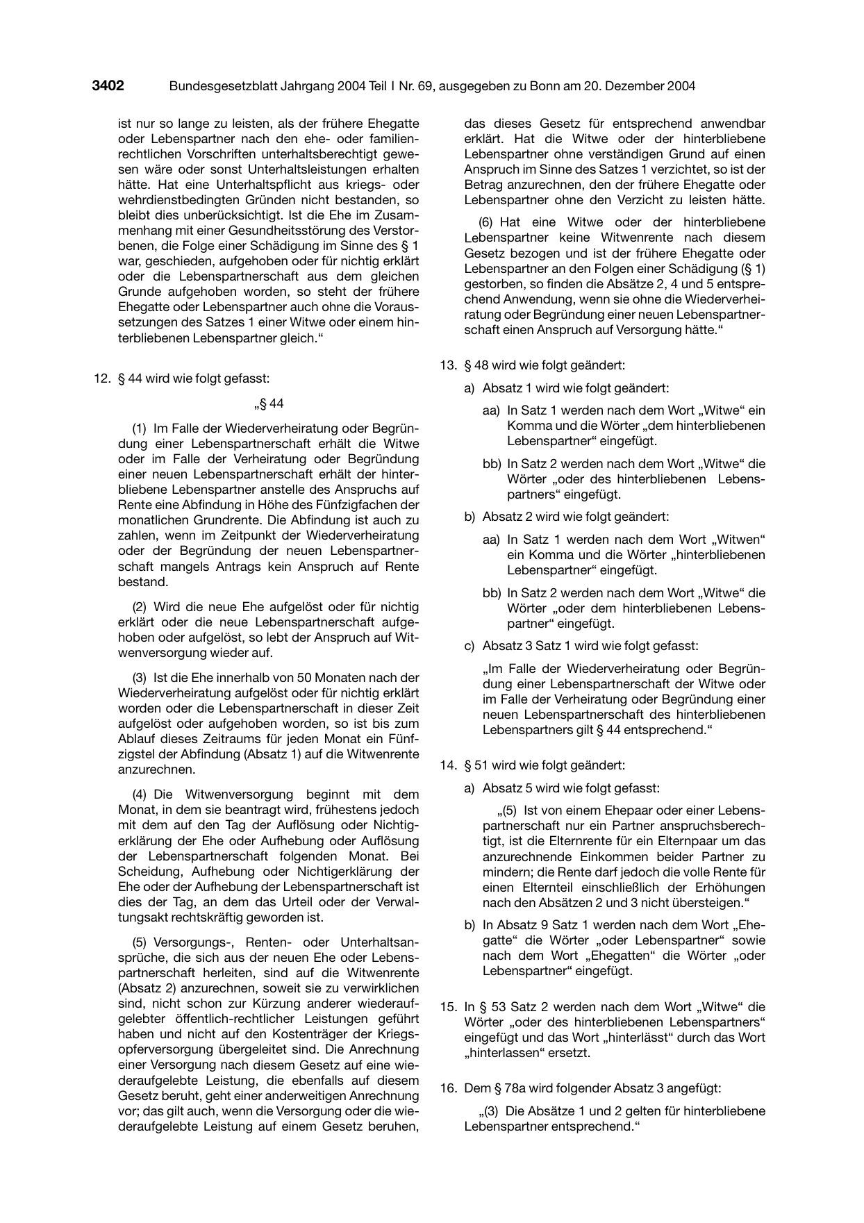 BGBl. 2004, Seite 3402 — Originalseite als Abbildung
