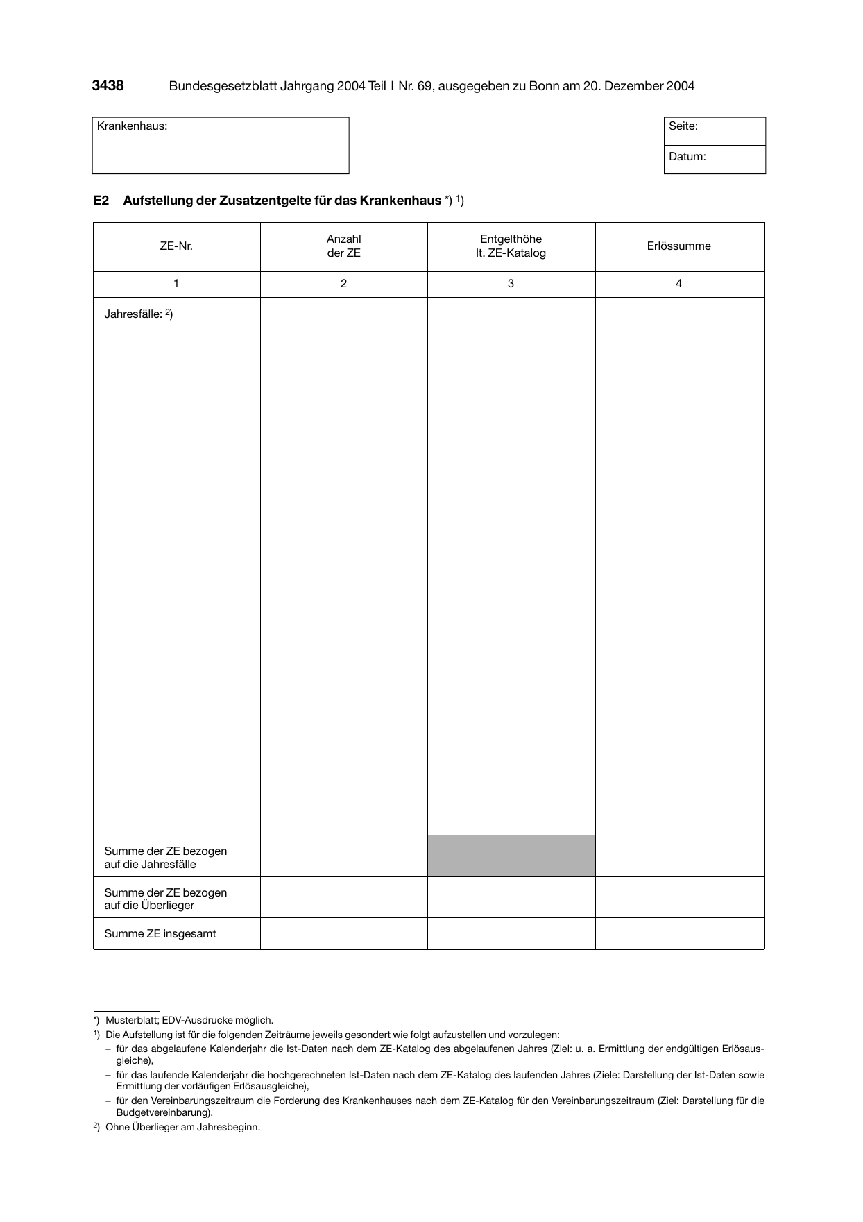 BGBl. 2004, Seite 3438 — Originalseite als Abbildung
