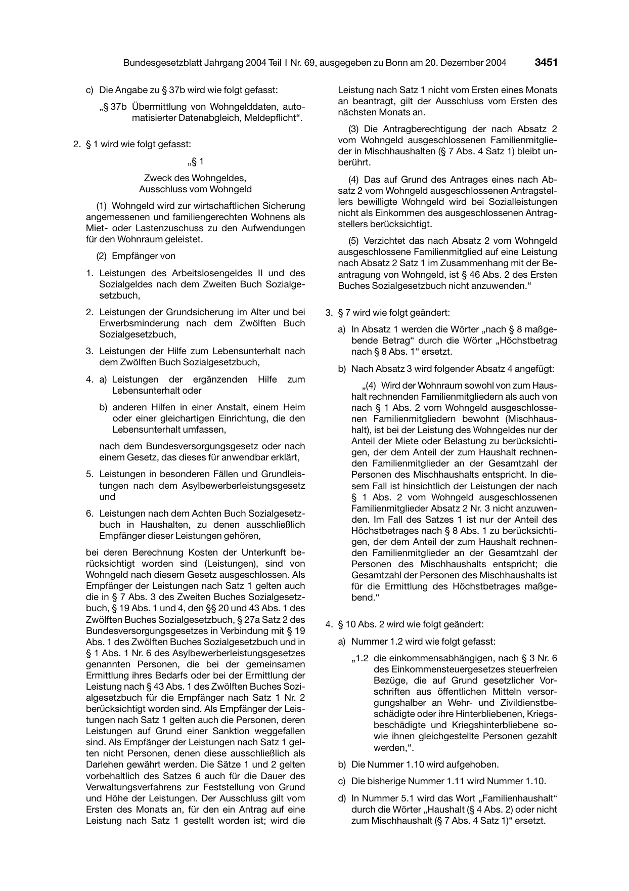 BGBl. 2004, Seite 3451 — Originalseite als Abbildung