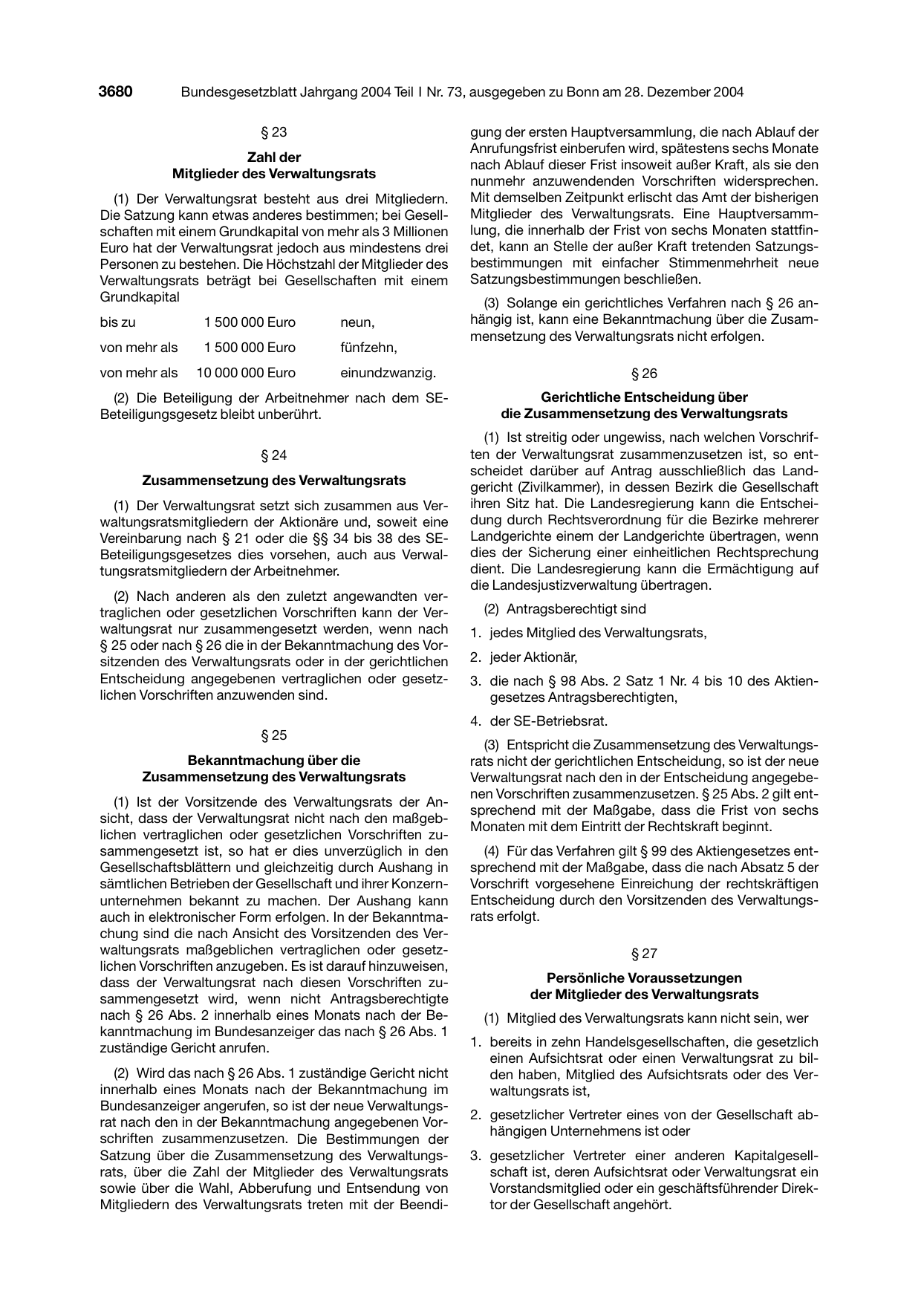 BGBl. 2004, Seite 3680 — Originalseite als Abbildung