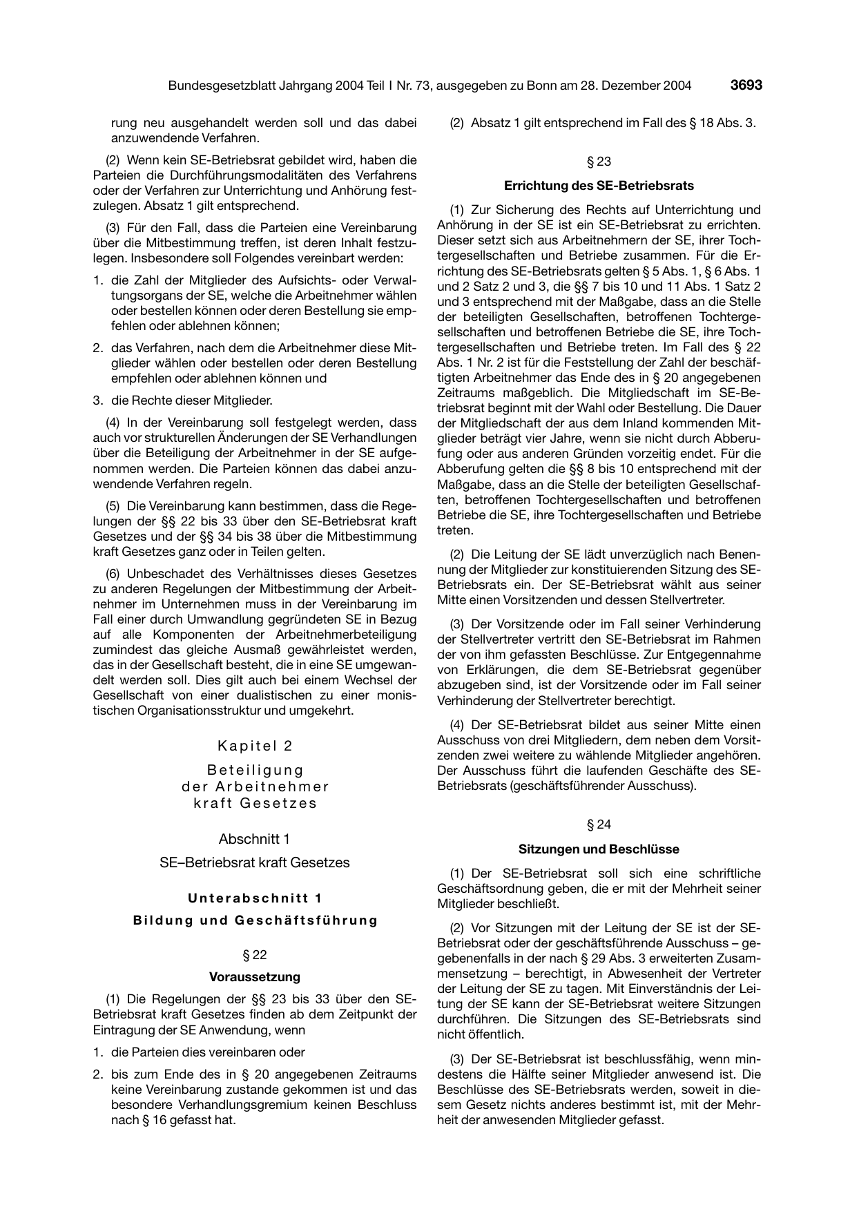 BGBl. 2004, Seite 3693 — Originalseite als Abbildung
