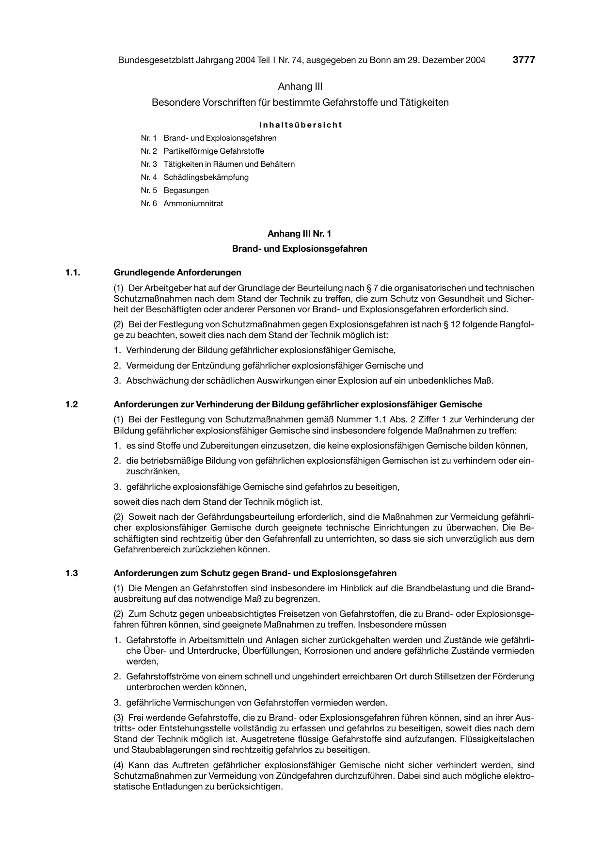 BGBl. 2004, Seite 3777 — Originalseite als Abbildung