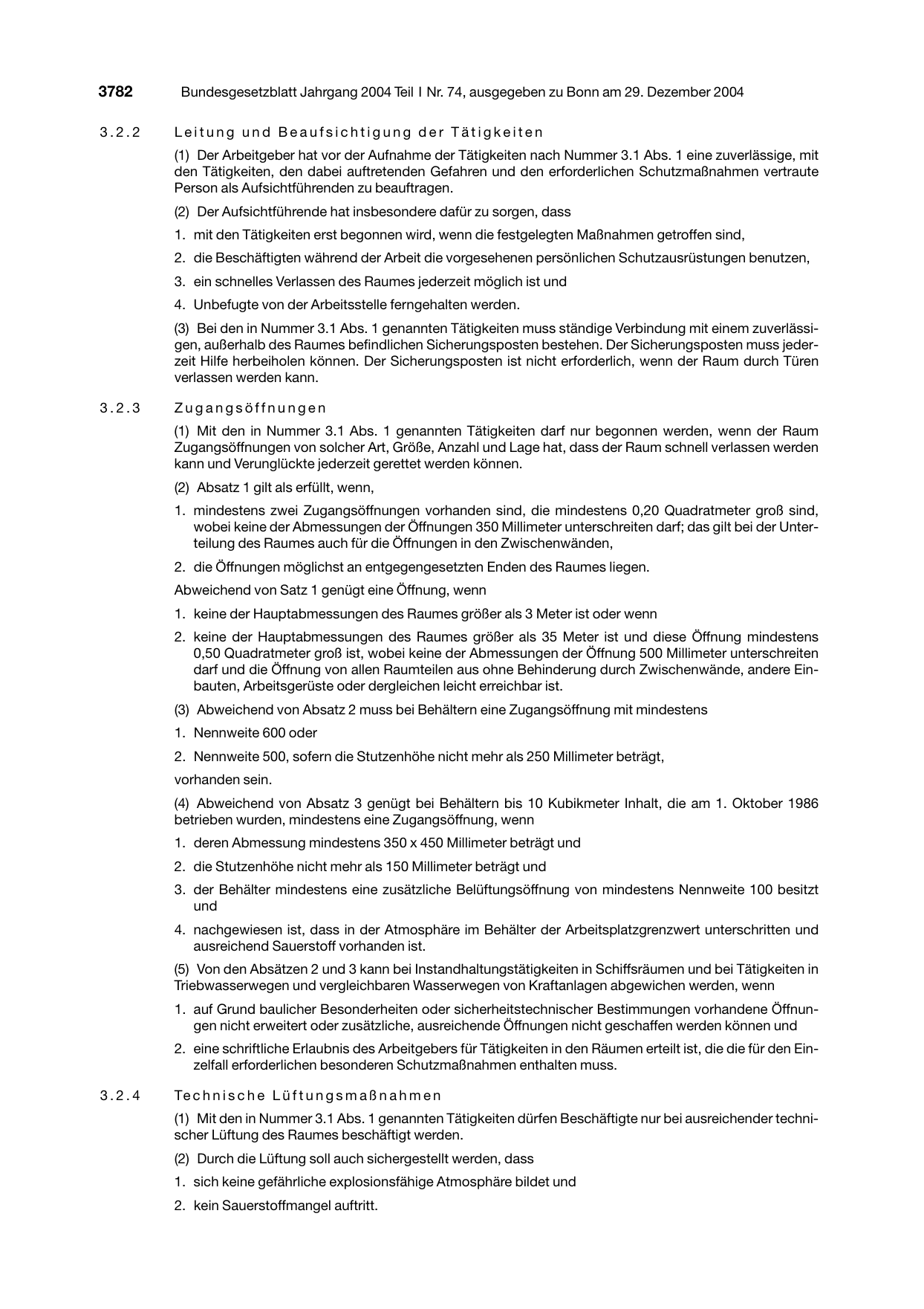 BGBl. 2004, Seite 3782 — Originalseite als Abbildung