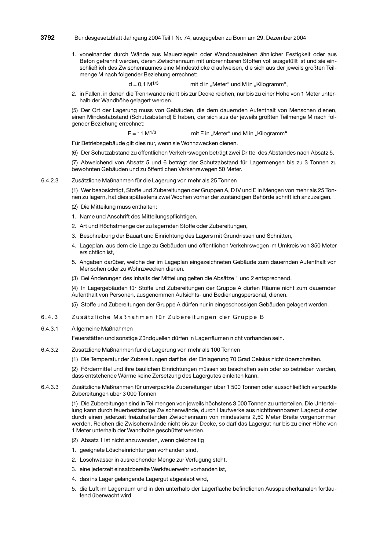 BGBl. 2004, Seite 3792 — Originalseite als Abbildung