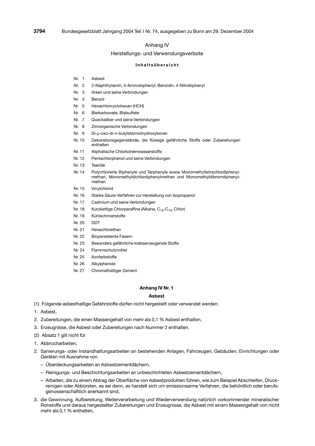BGBl. 2004, Seite 3794 — Originalseite als Abbildung