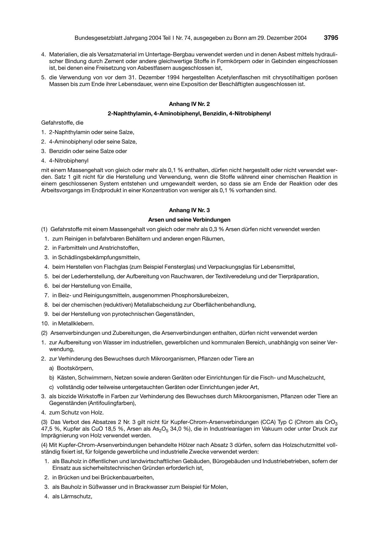 BGBl. 2004, Seite 3795 — Originalseite als Abbildung