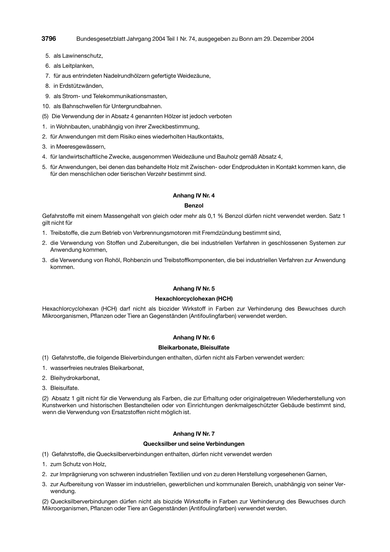 BGBl. 2004, Seite 3796 — Originalseite als Abbildung