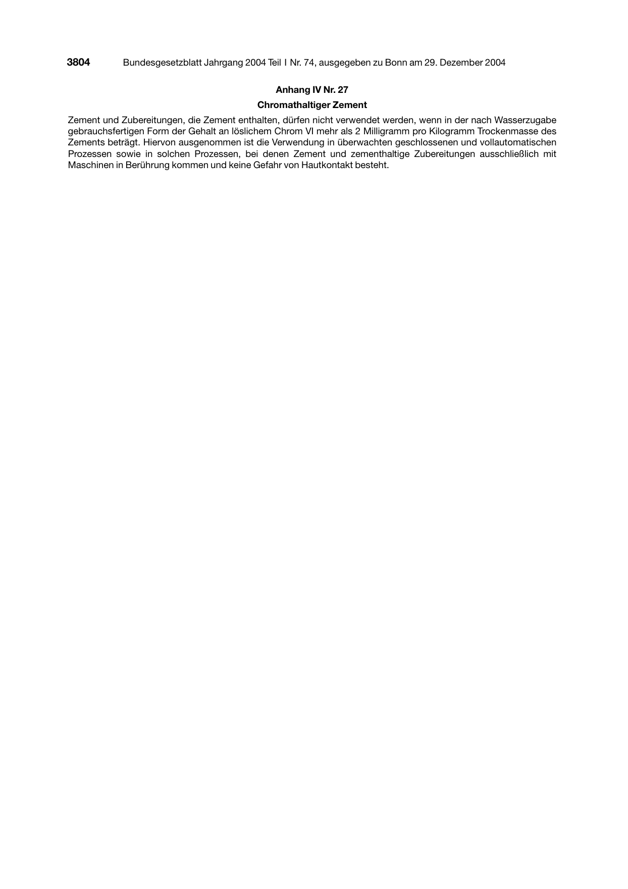 BGBl. 2004, Seite 3804 — Originalseite als Abbildung