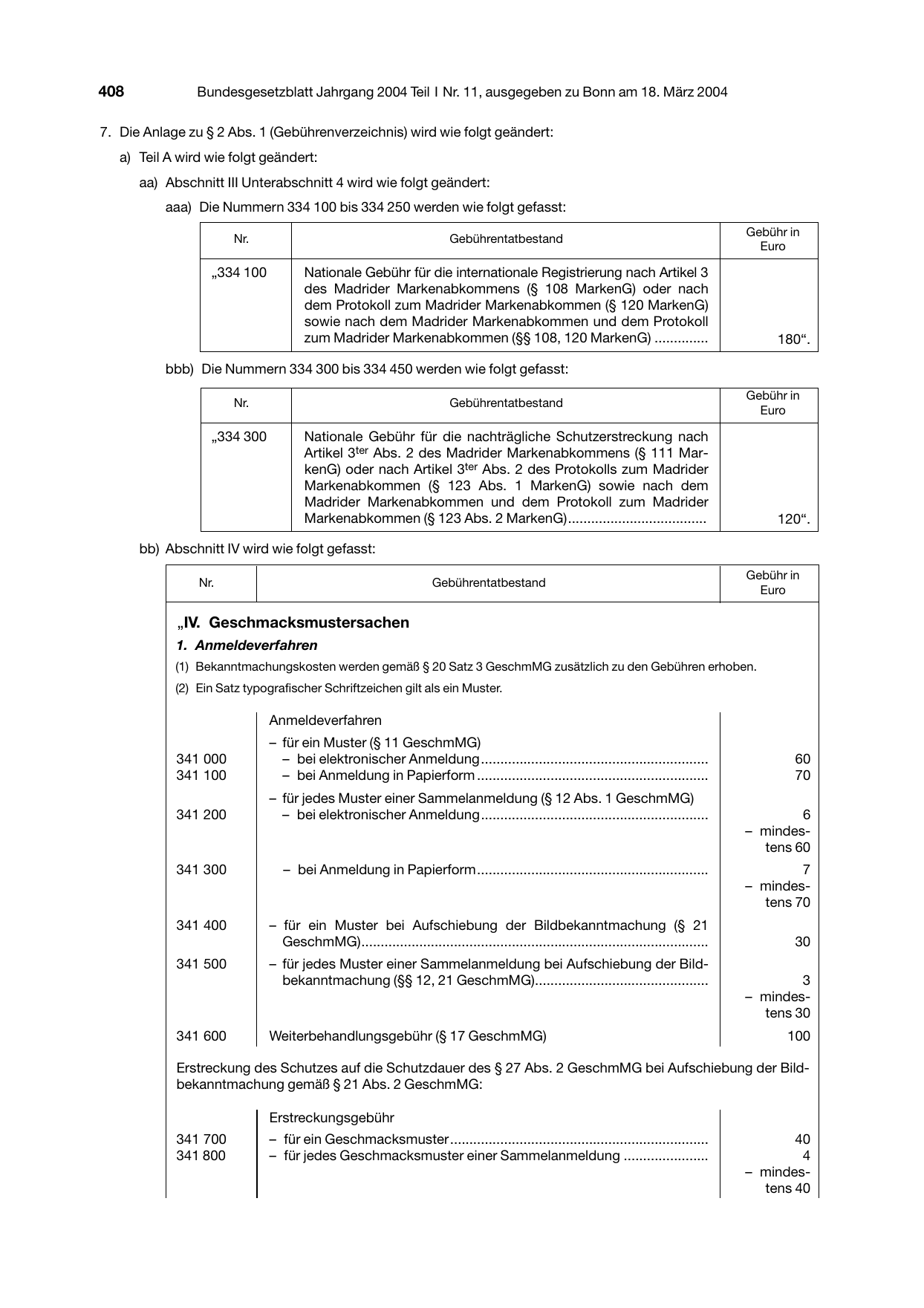 BGBl. 2004, Seite 408 — Originalseite als Abbildung