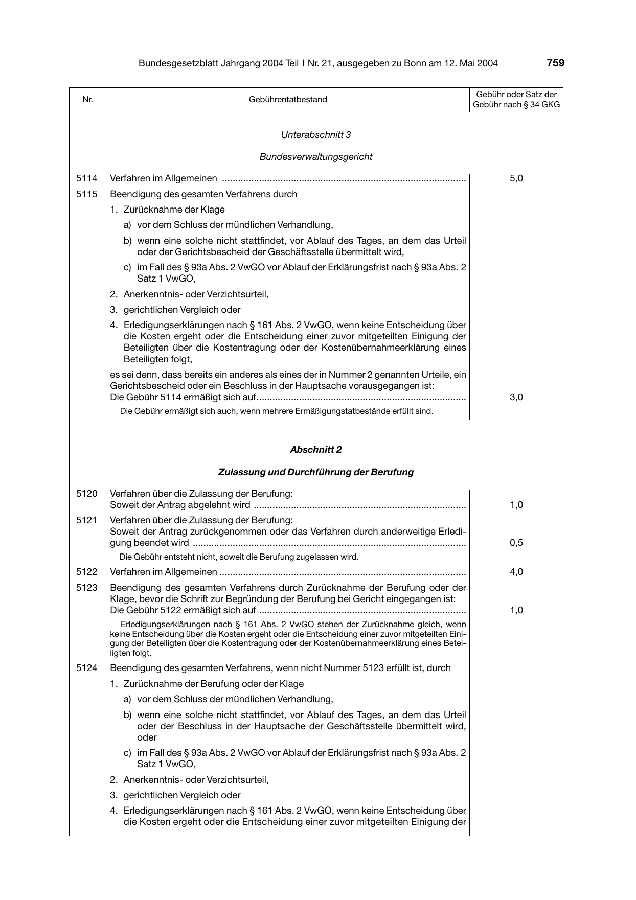 BGBl. 2004, Seite 759 — Originalseite als Abbildung