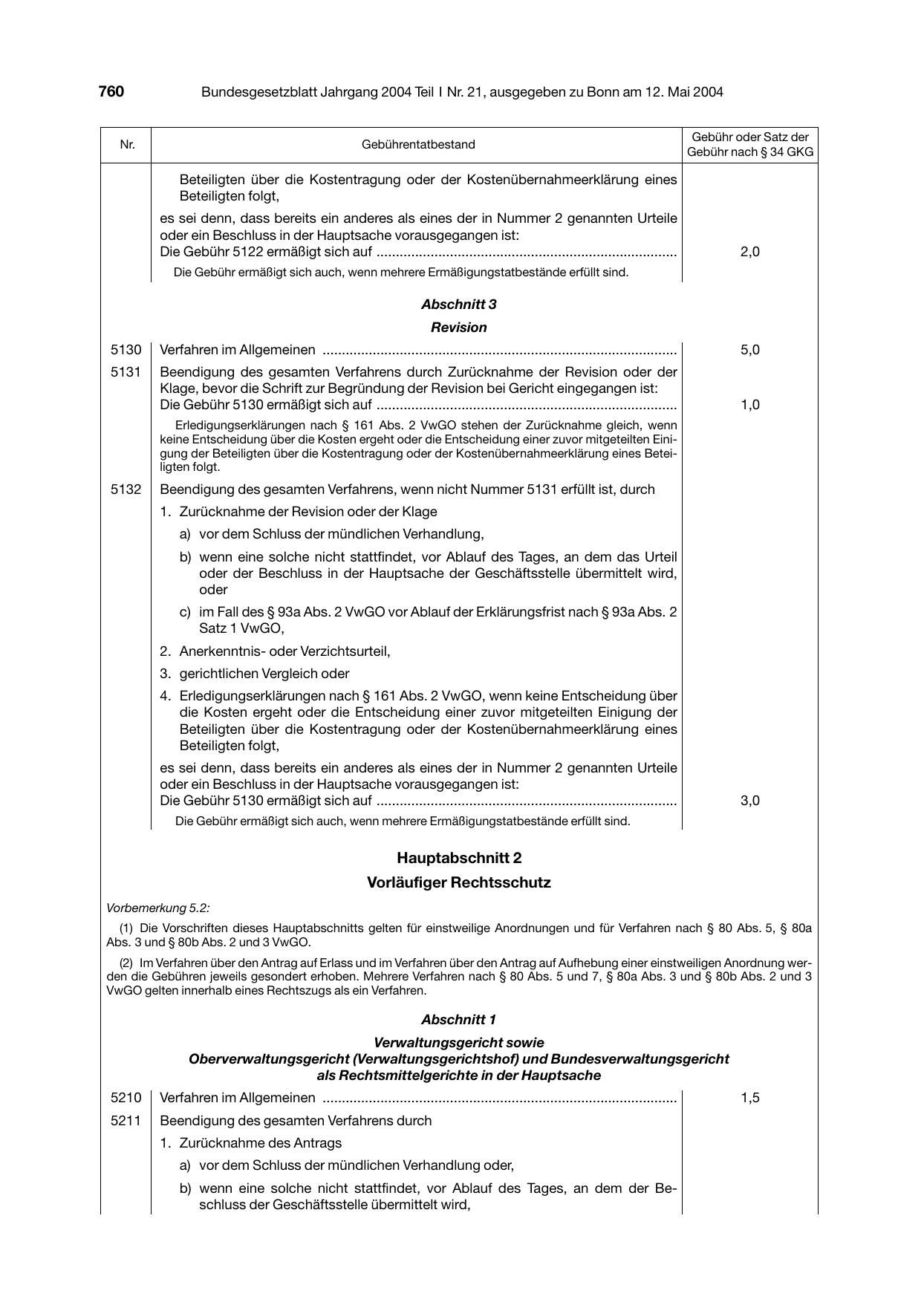 BGBl. 2004, Seite 760 — Originalseite als Abbildung