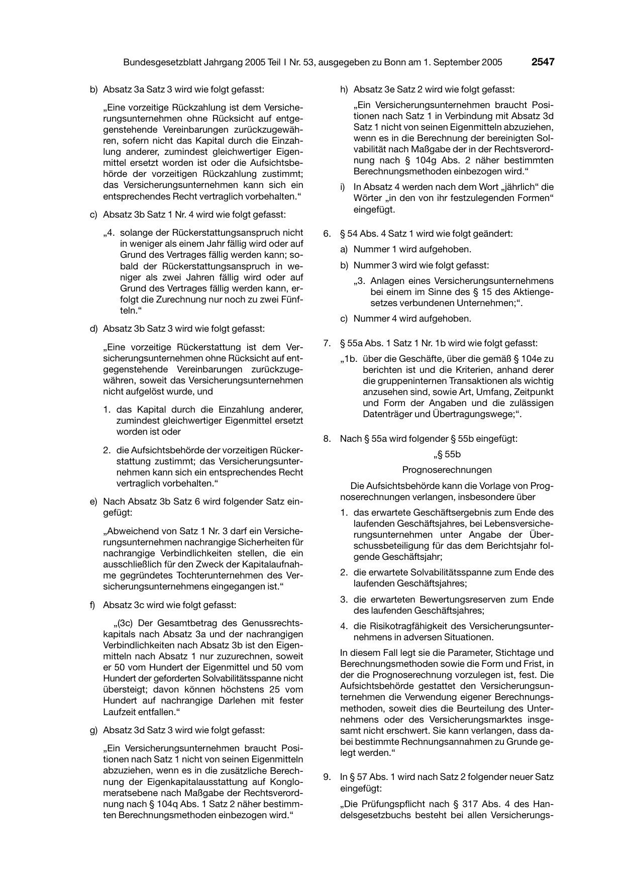 BGBl. 2005, Seite 2547 — Originalseite als Abbildung