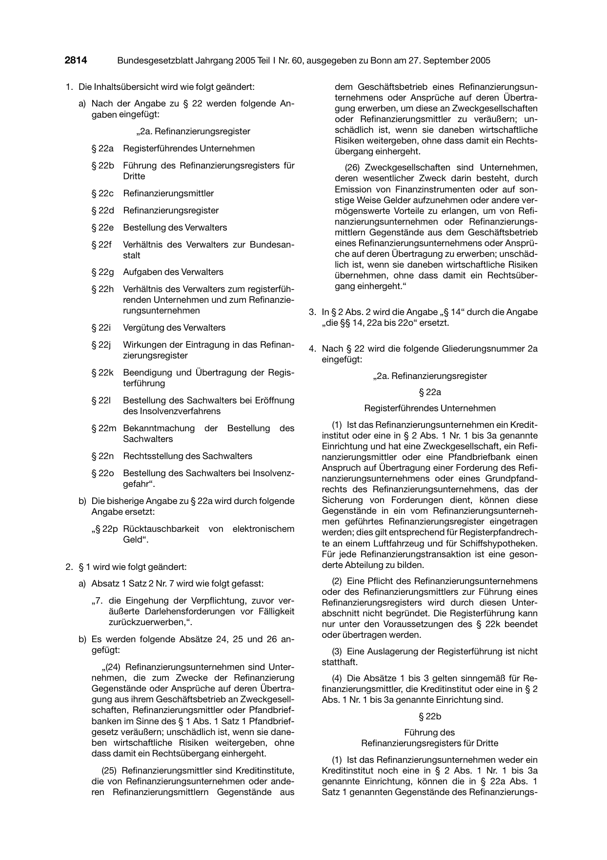 BGBl. 2005, Seite 2814 — Originalseite als Abbildung