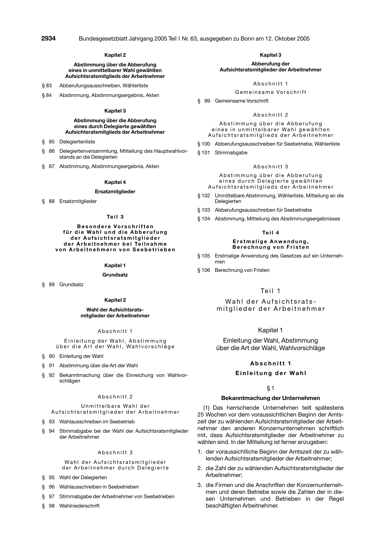 BGBl. 2005, Seite 2934 — Originalseite als Abbildung