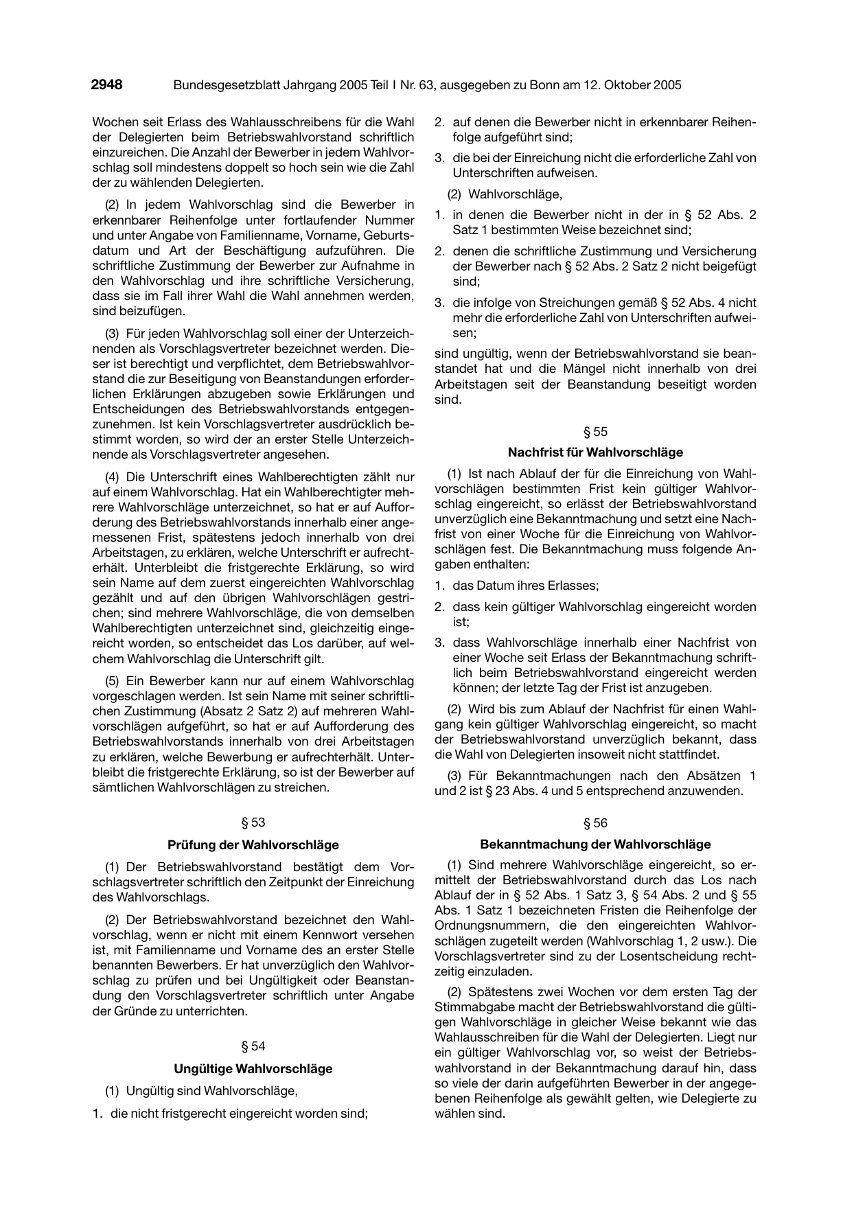 BGBl. 2005, Seite 2948 — Originalseite als Abbildung
