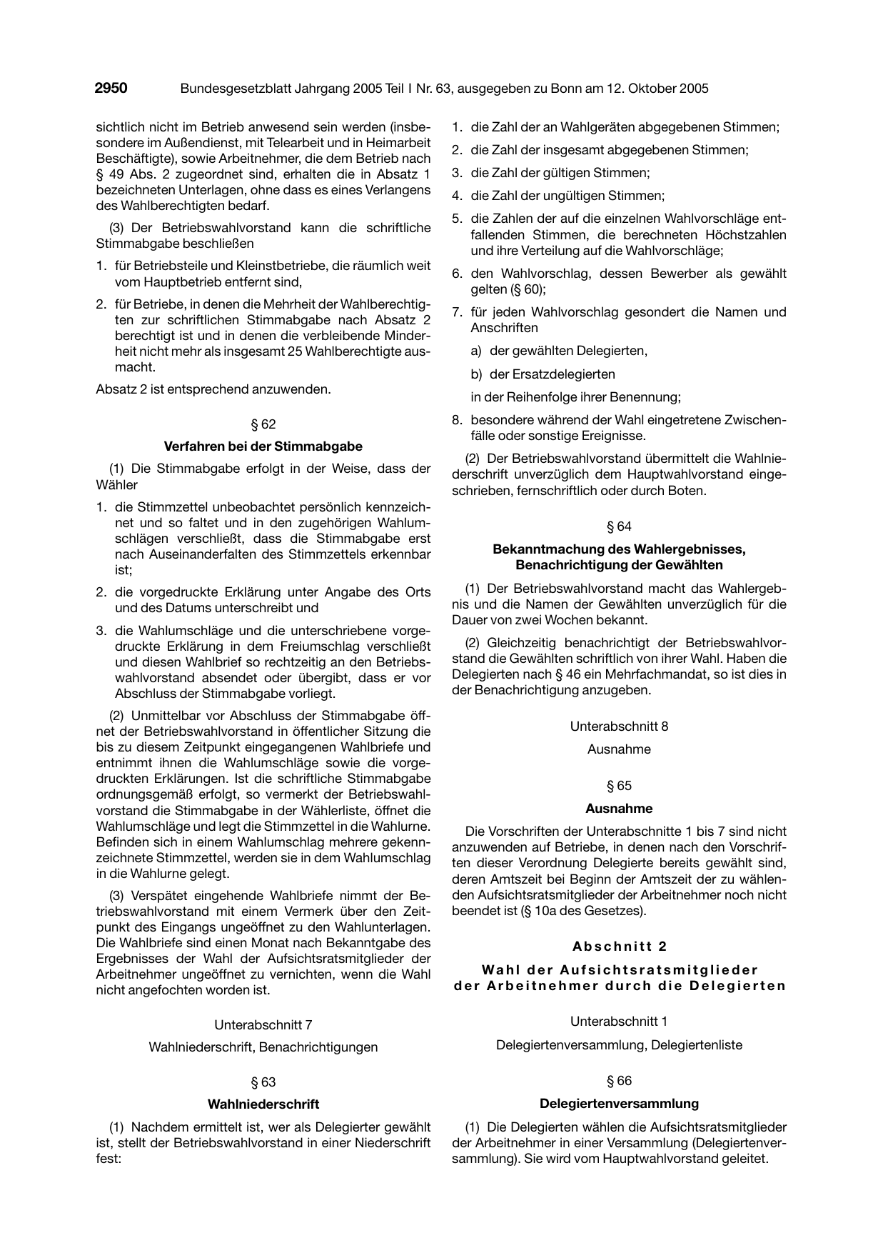 BGBl. 2005, Seite 2950 — Originalseite als Abbildung