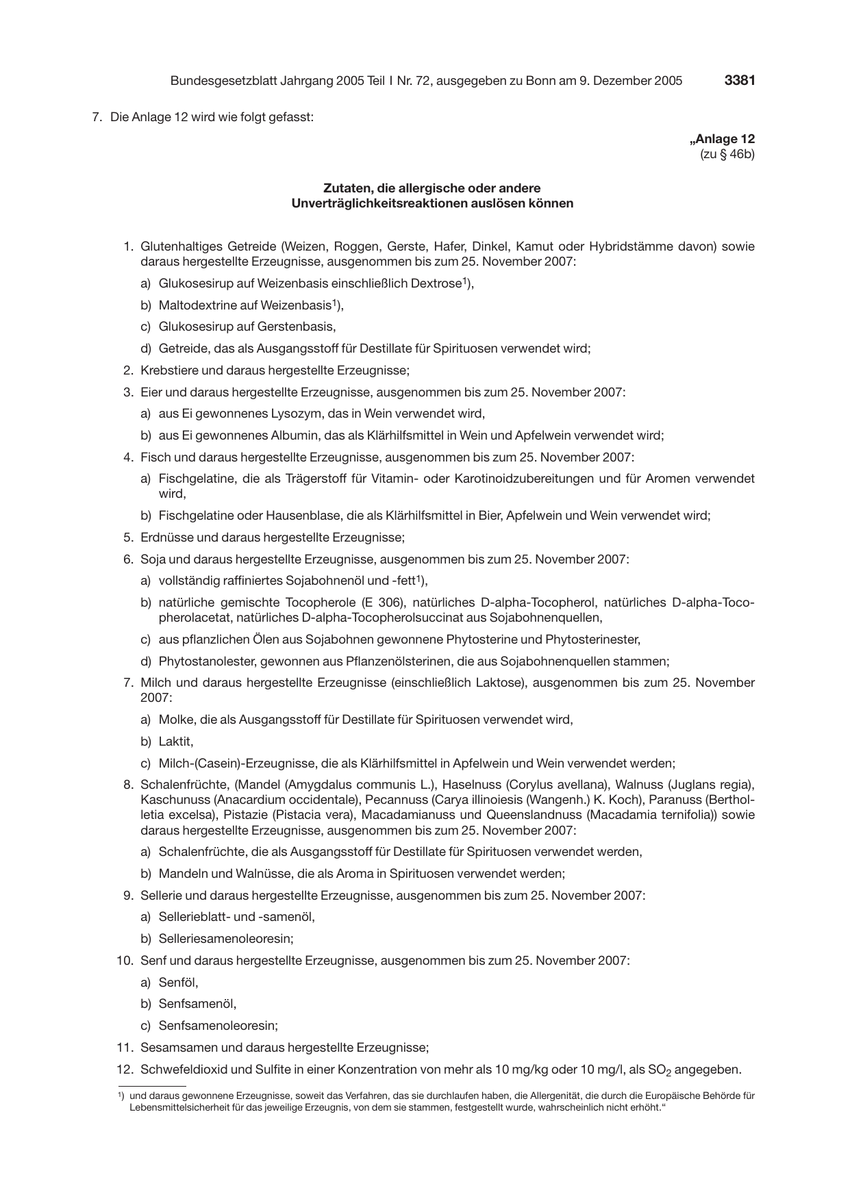 BGBl. 2005, Seite 3381 — Originalseite als Abbildung