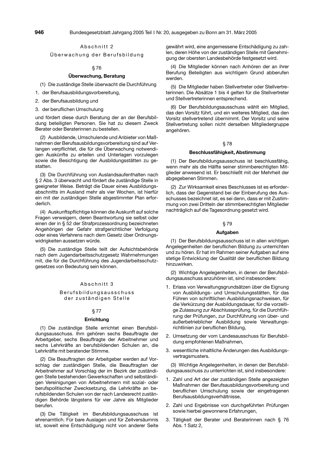 BGBl. 2005, Seite 946 — Originalseite als Abbildung