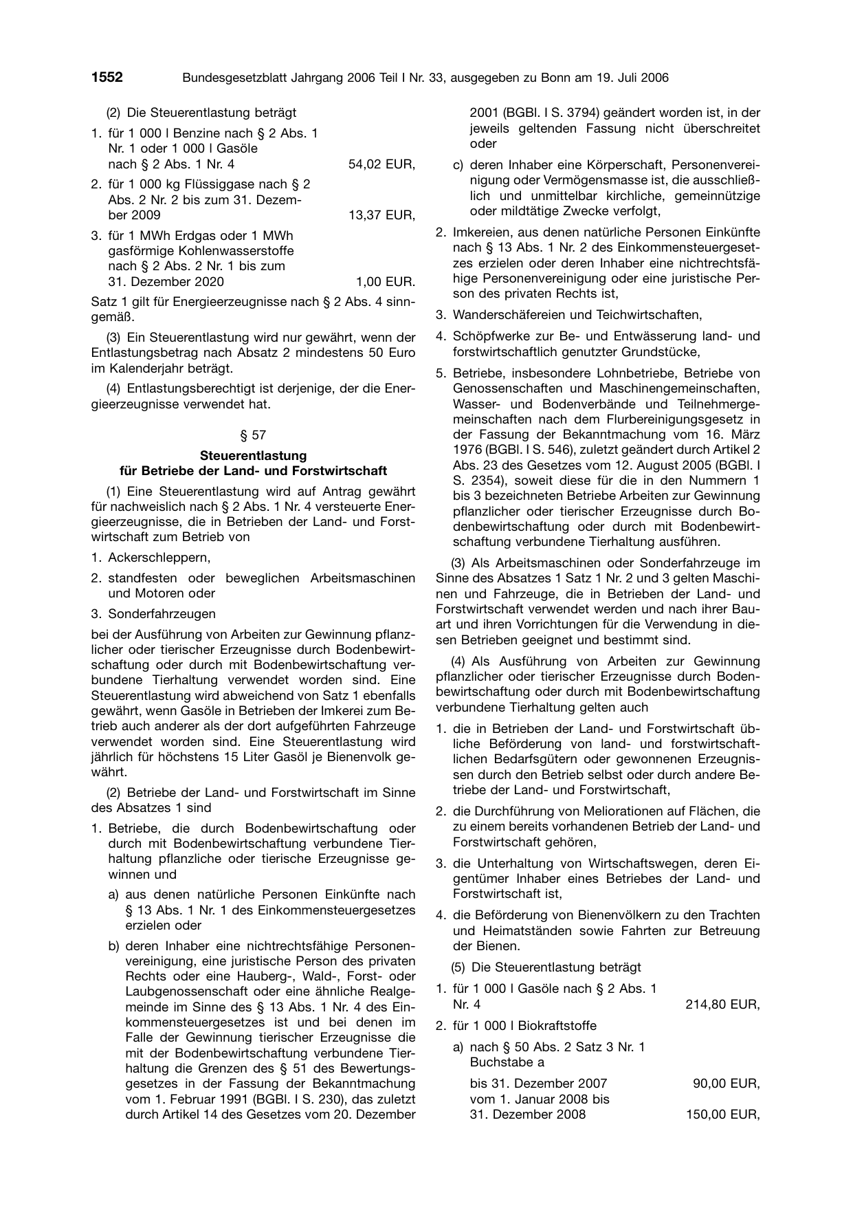 BGBl. 2006, Seite 1552 — Originalseite als Abbildung