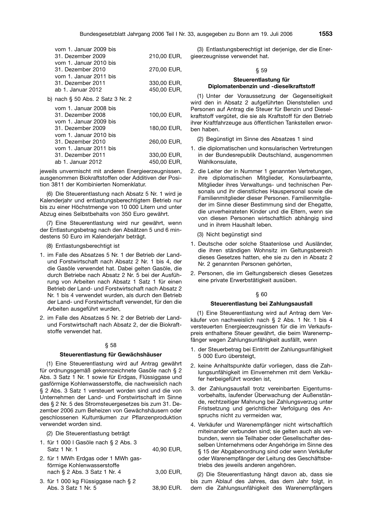BGBl. 2006, Seite 1553 — Originalseite als Abbildung