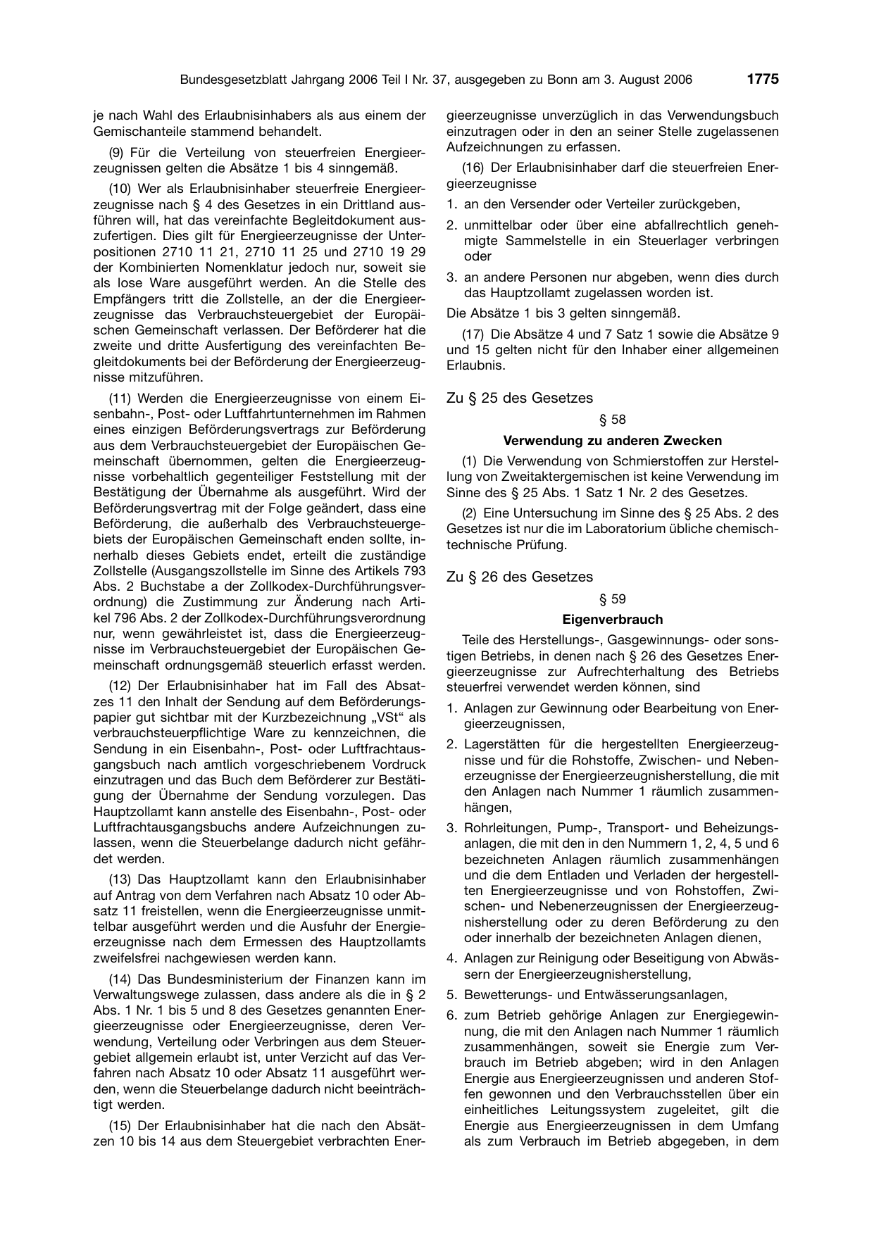 BGBl. 2006, Seite 1775 — Originalseite als Abbildung