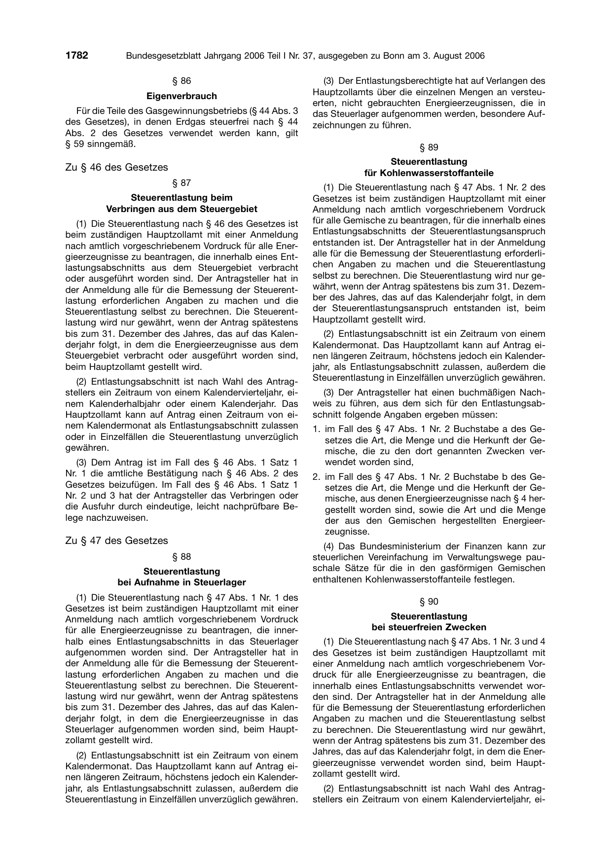 BGBl. 2006, Seite 1782 — Originalseite als Abbildung