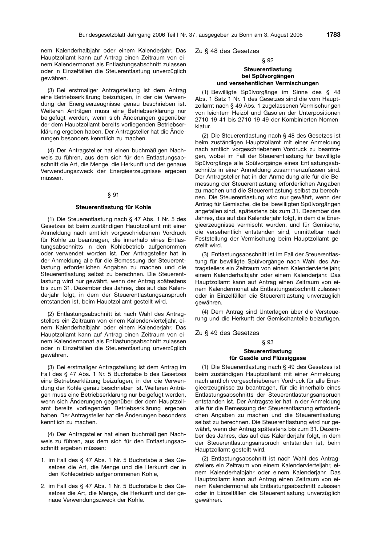 BGBl. 2006, Seite 1783 — Originalseite als Abbildung