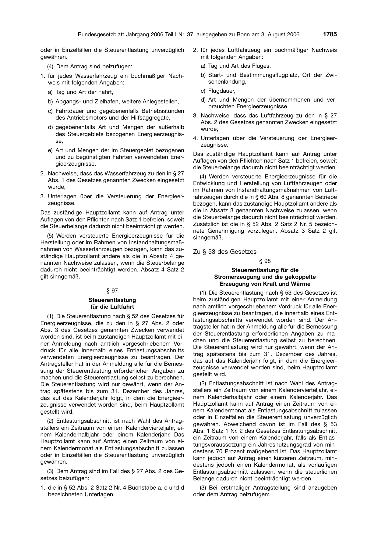 BGBl. 2006, Seite 1785 — Originalseite als Abbildung