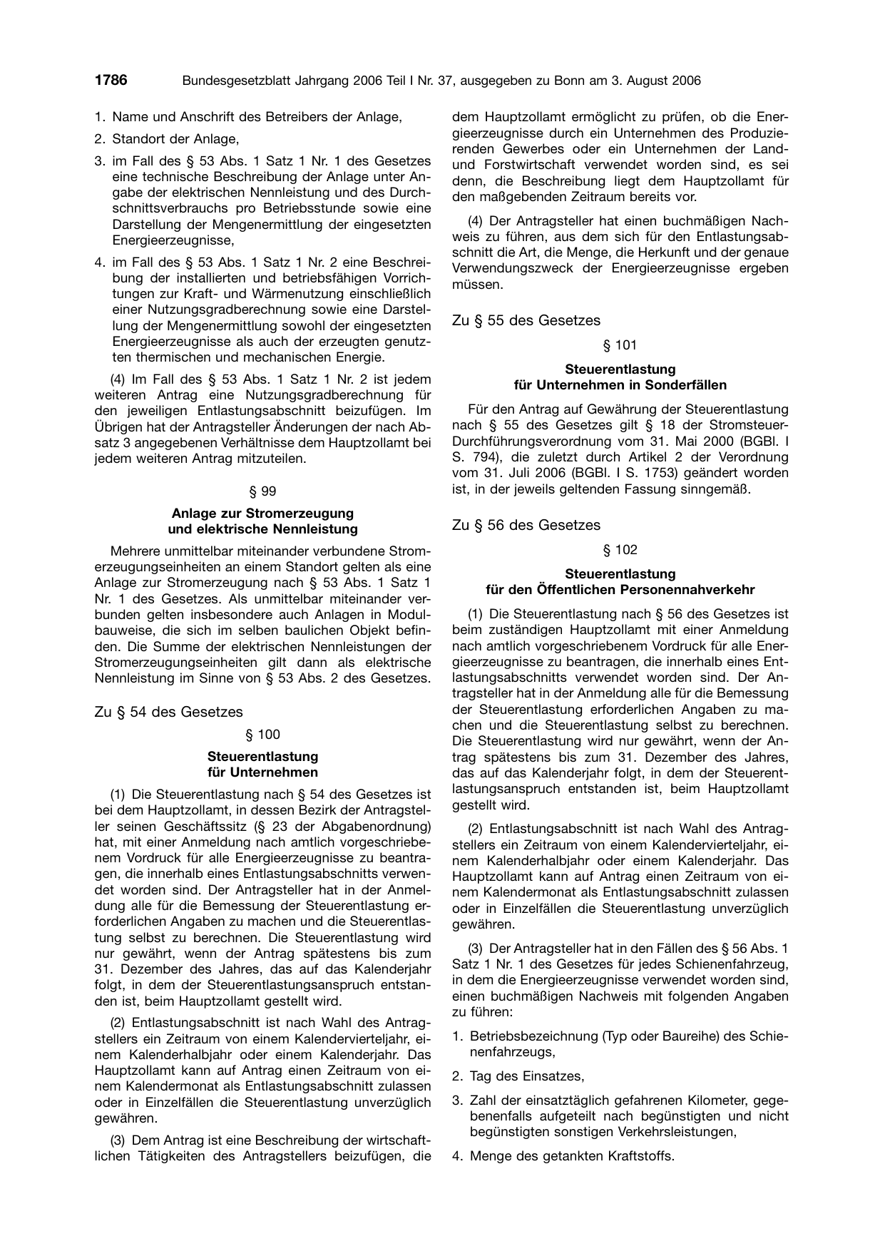 BGBl. 2006, Seite 1786 — Originalseite als Abbildung