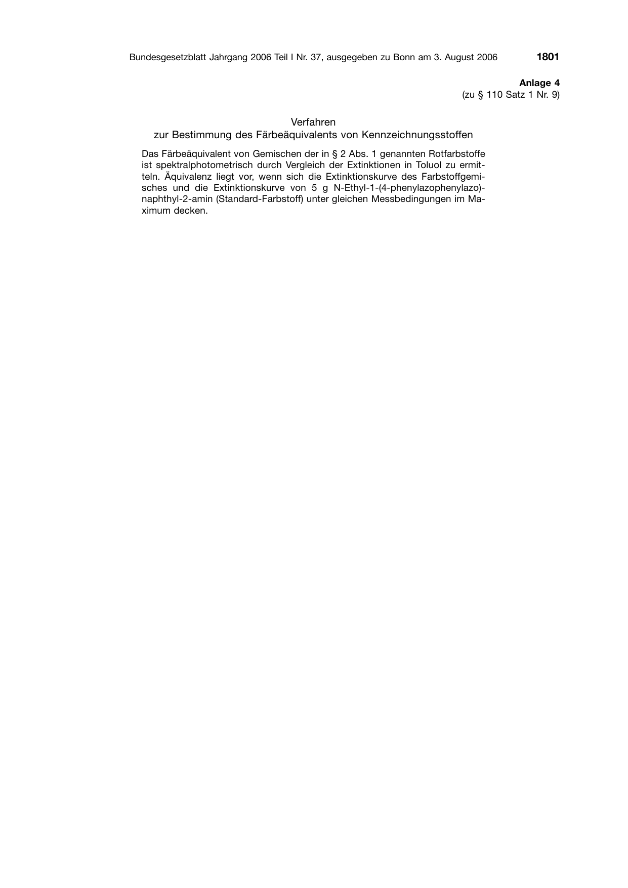 BGBl. 2006, Seite 1801 — Originalseite als Abbildung
