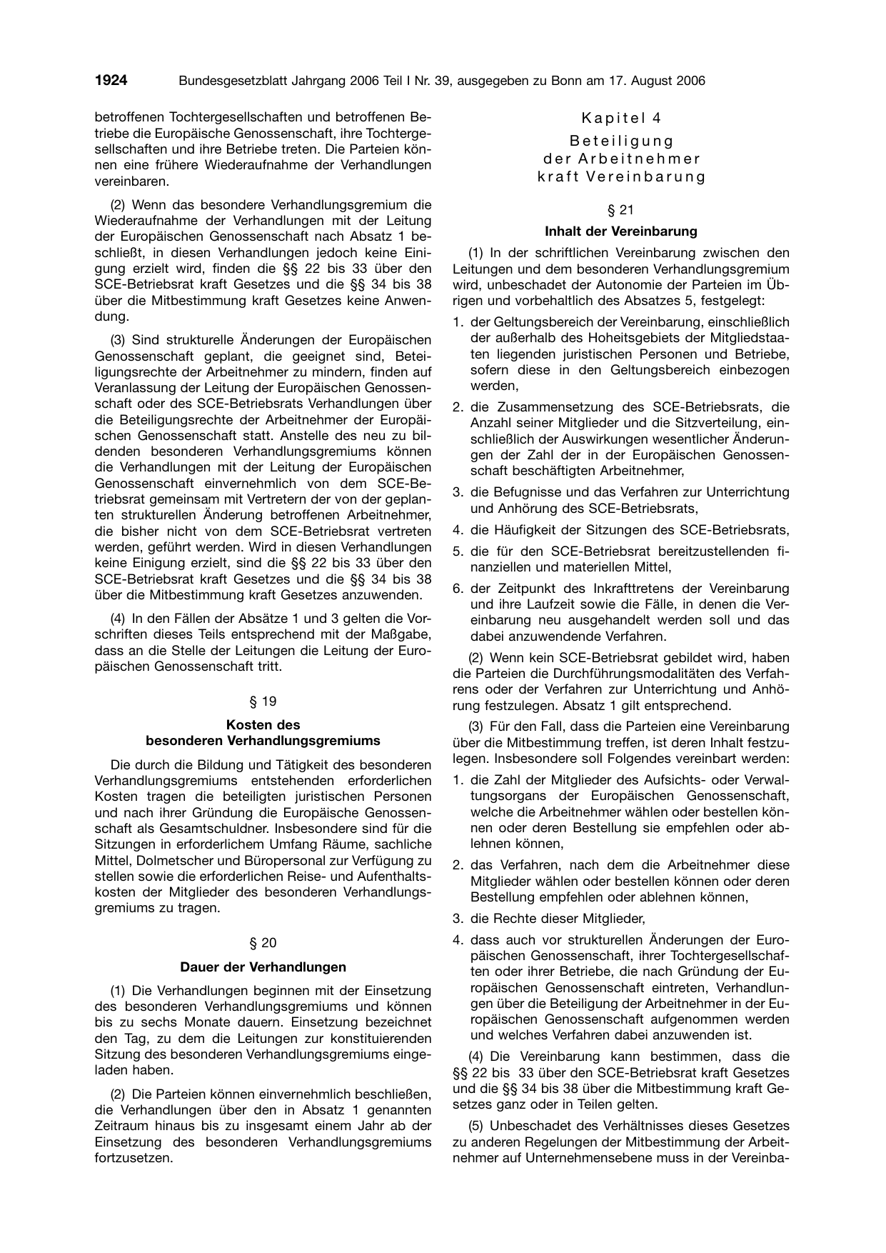 BGBl. 2006, Seite 1924 — Originalseite als Abbildung