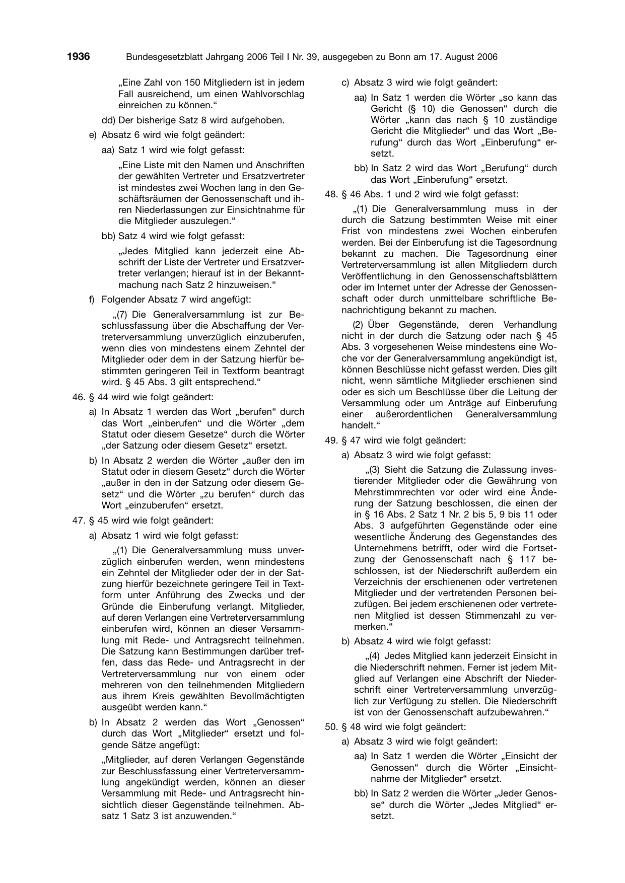 BGBl. 2006, Seite 1936 — Originalseite als Abbildung