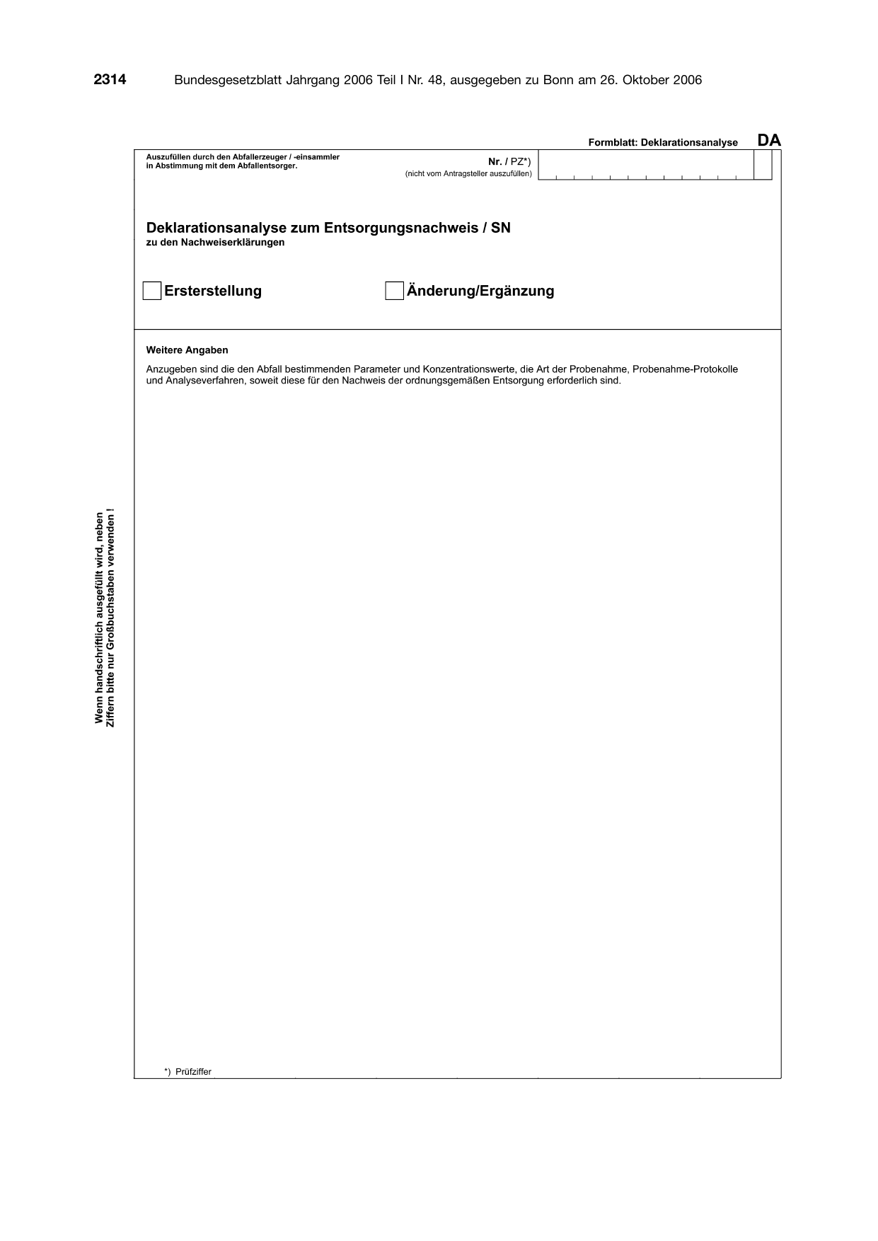 BGBl. 2006, Seite 2314 — Originalseite als Abbildung