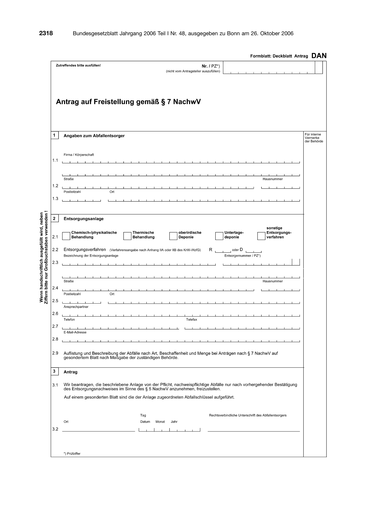BGBl. 2006, Seite 2318 — Originalseite als Abbildung