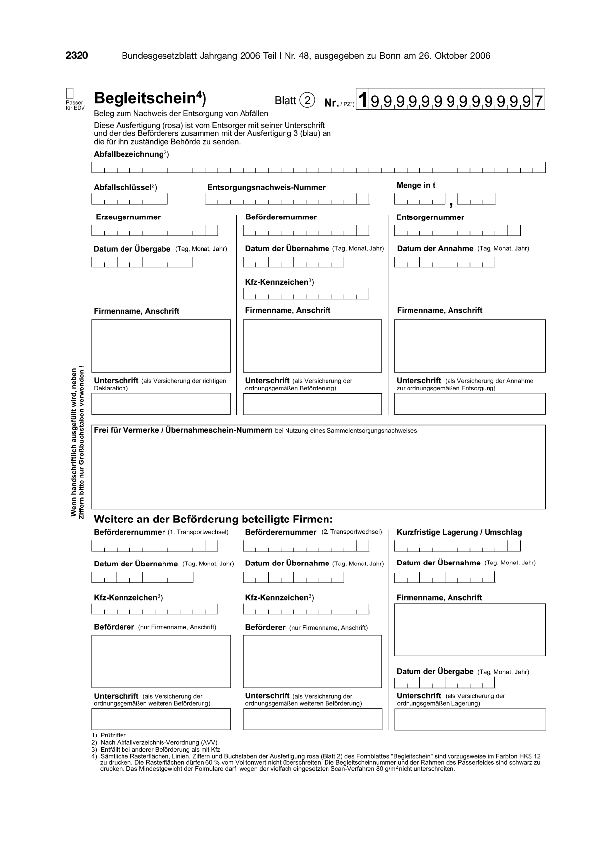 BGBl. 2006, Seite 2320 — Originalseite als Abbildung