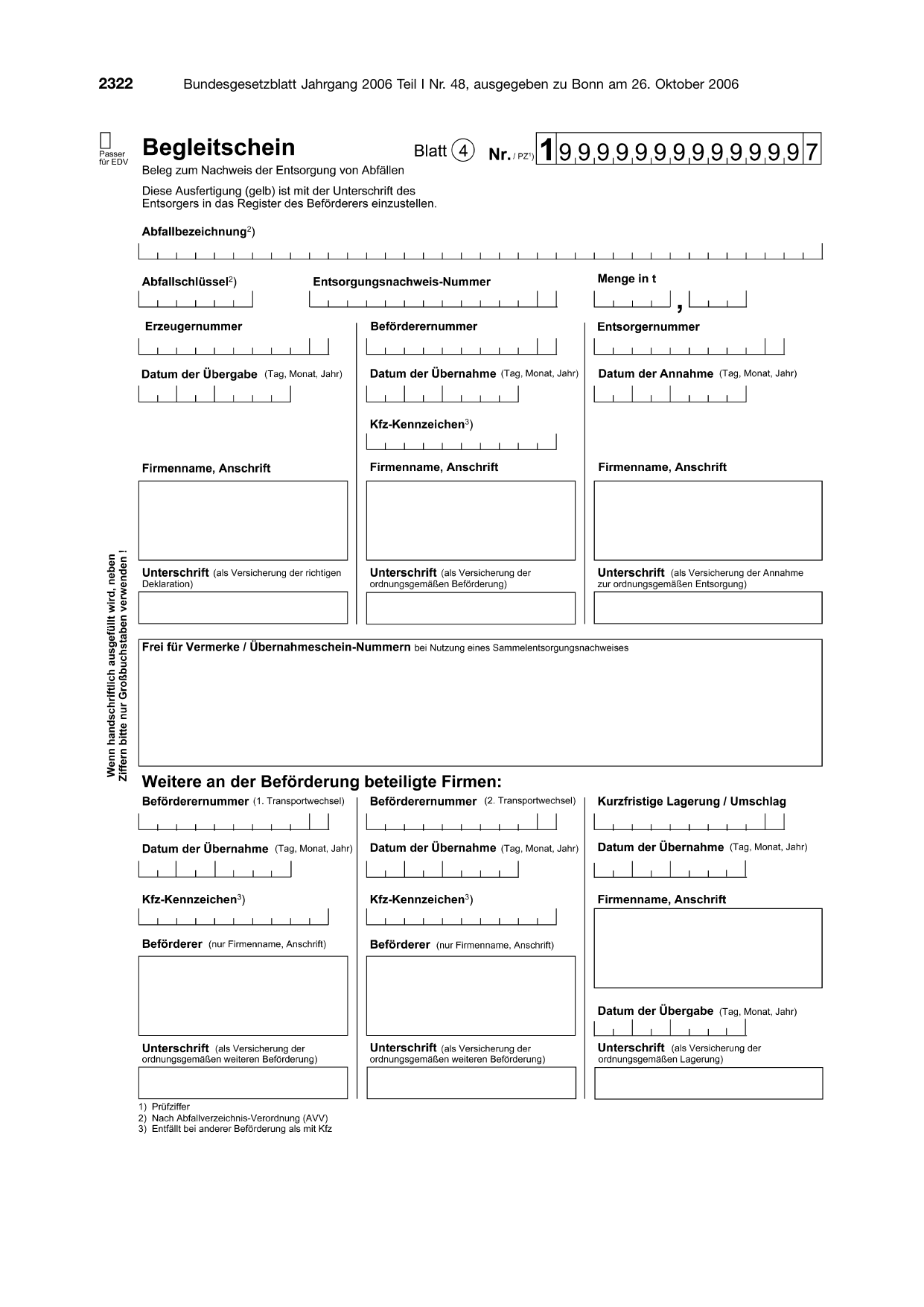BGBl. 2006, Seite 2322 — Originalseite als Abbildung