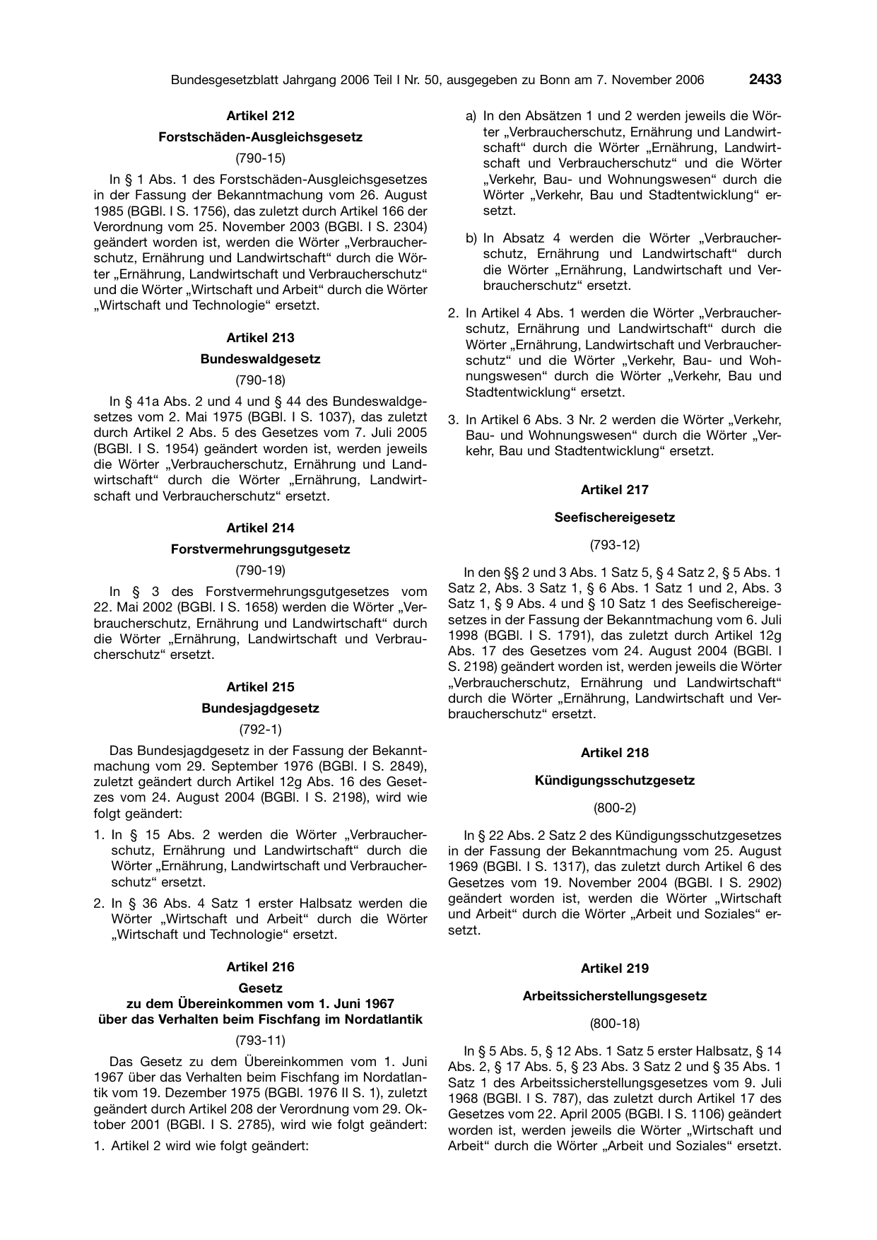 BGBl. 2006, Seite 2433 — Originalseite als Abbildung