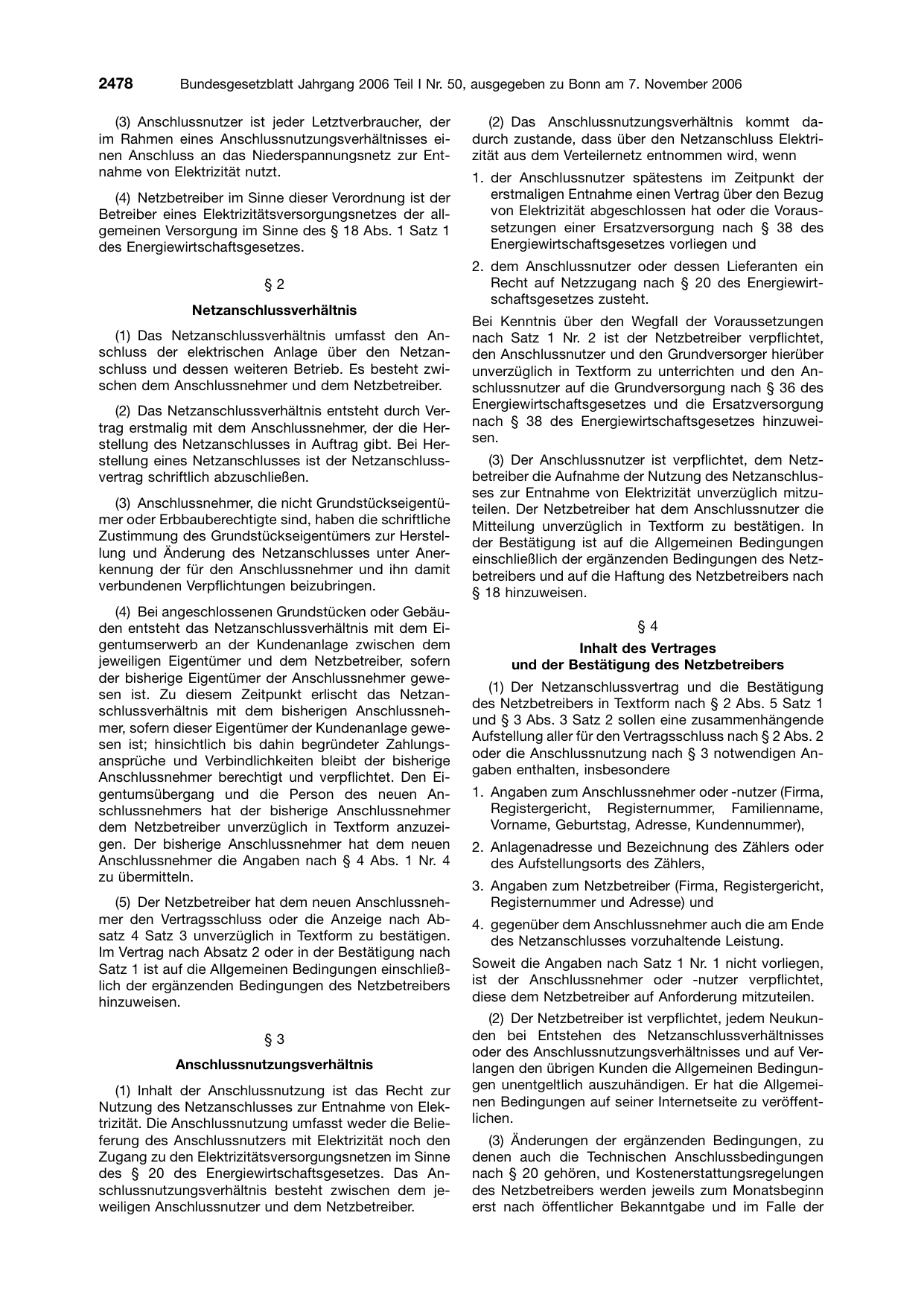 BGBl. 2006, Seite 2478 — Originalseite als Abbildung