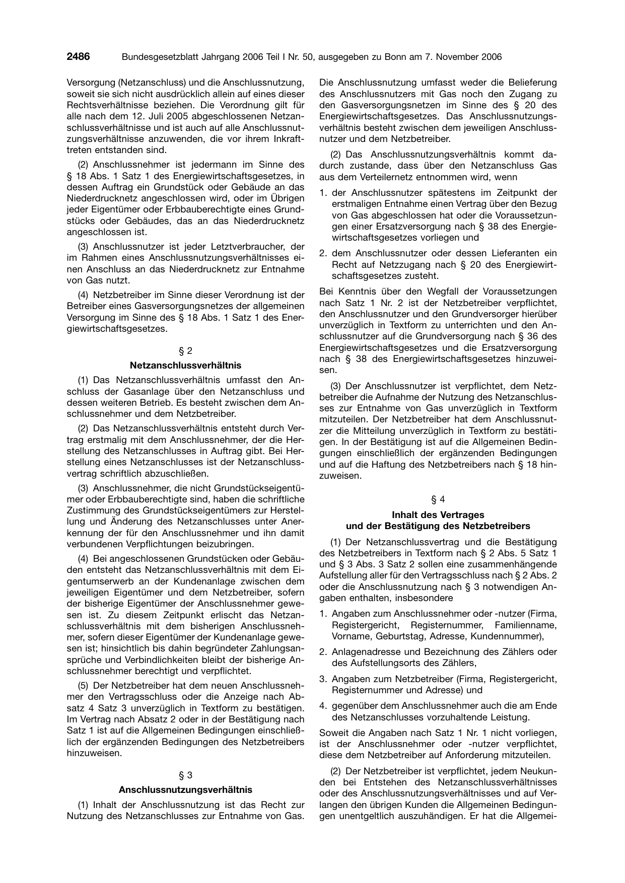 BGBl. 2006, Seite 2486 — Originalseite als Abbildung