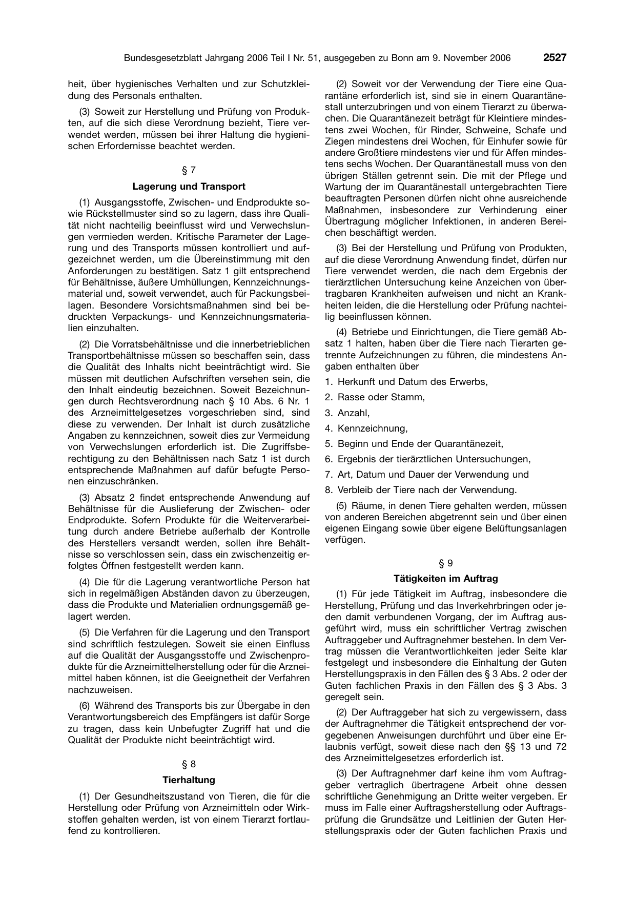 BGBl. 2006, Seite 2527 — Originalseite als Abbildung
