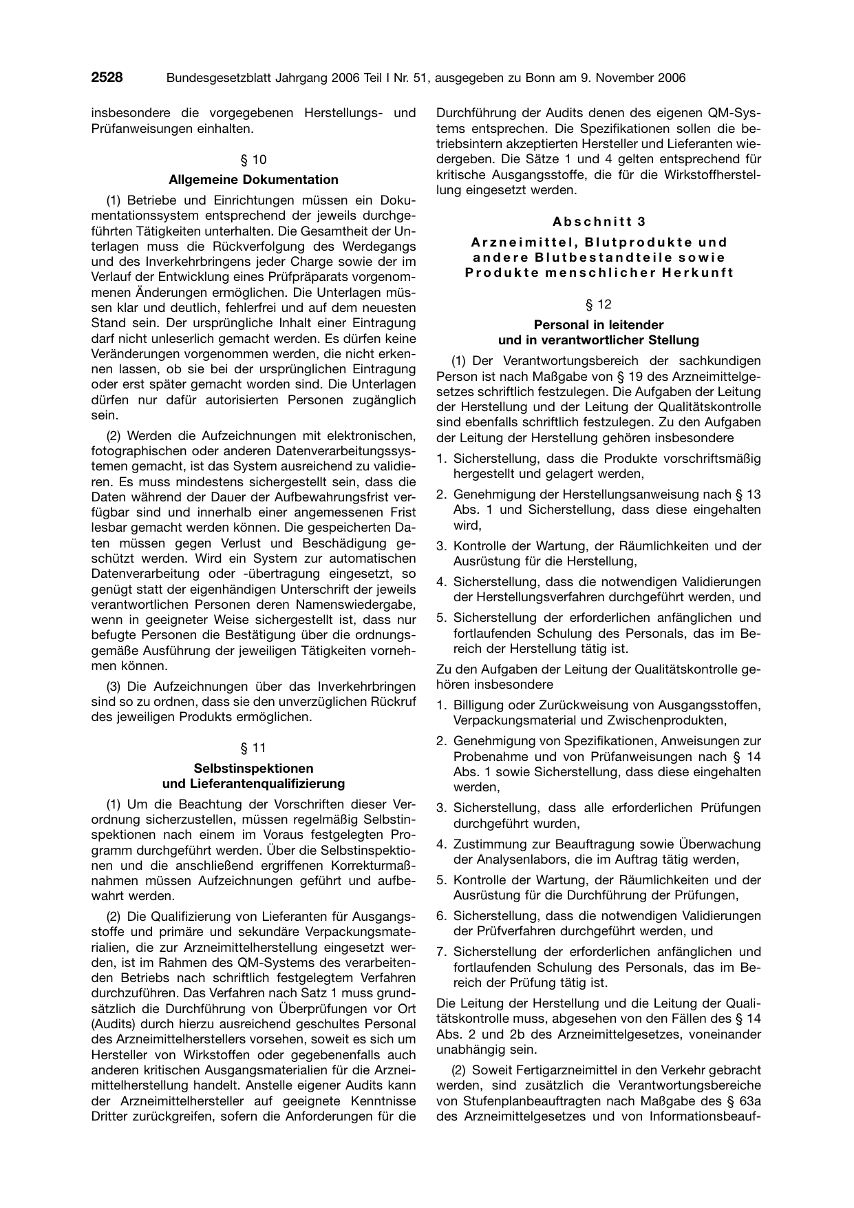 BGBl. 2006, Seite 2528 — Originalseite als Abbildung